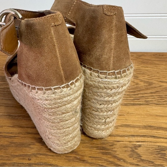 Marc Fisher Adalyn Women's Leather and Suede Espadrille Wedge Sandal Size 10 - Picture 5 of 8